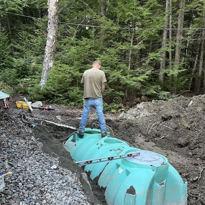 Septic system installation crew